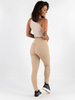 Elastyczne legginsy z efektem push up beżowe D147