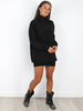 SWETER SUKIENKA Z GOLFEM OVERSIZE czarna X183 k01