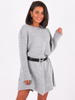 Sweter asymetryczna sukienka oversize szary k05