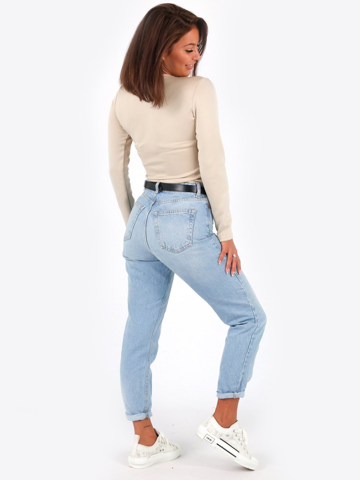 BLUZKA KLASYCZNE BODY BASIC beżowe B164 kk01
