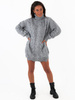 Туніка-сукня светрова з гольфом сплетення "коса" Сірий 3567