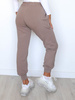 BAWEŁNIANE DRESOWE SPODNIE ŚCIĄGACZ cappuccino X120 k01