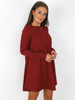 ELEGANCKA SUKIENKA W LITERĘ A burgund X201 k01