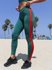 LEGGINSY SPORTOWE Z LAMPASEM zielone G11 k01