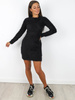 SWETER SUKIENKA FLUFFY czarna X176 k01