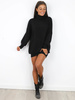 SWETER SUKIENKA Z GOLFEM OVERSIZE czarna X183 k01