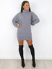 SWETER SUKIENKA Z GOLFEM OVERSIZE grafitowa X183 k01